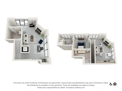 Floor plan for 1 bed, 1 bath, 1371 sqft